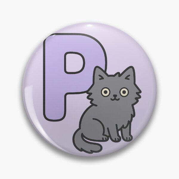 Item preview, Alphabet “P” – Cute Fluffy Cat Initial Sticker designed and sold by wwshd.