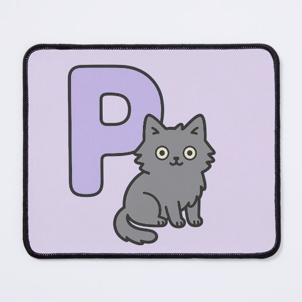 Item preview, Alphabet “P” – Cute Fluffy Cat Initial Sticker designed and sold by wwshd.