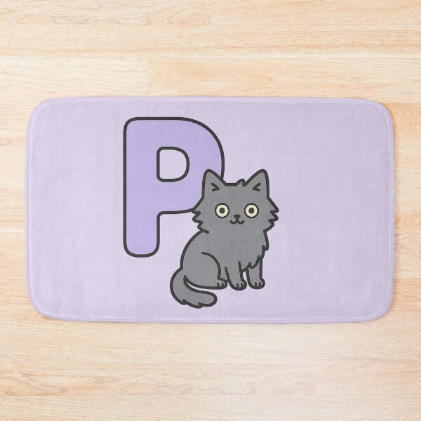 Item preview, Alphabet “P” – Cute Fluffy Cat Initial Sticker designed and sold by wwshd.