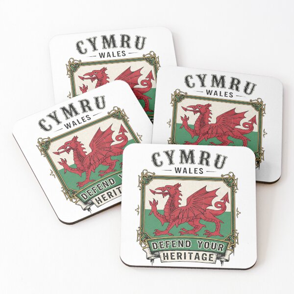Item preview, Vintage Wales Fire Breathing Dragon Flag - Cymru Defend Your Heritage Design designed and sold by ART-POD-PL.