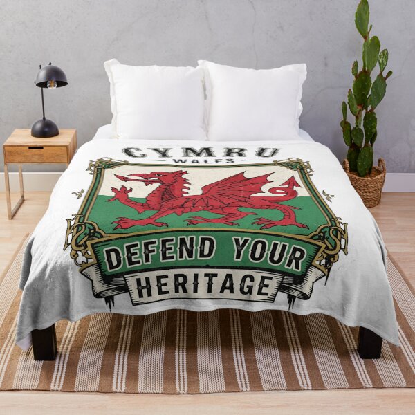 Item preview, Vintage Wales Fire Breathing Dragon Flag - Cymru Defend Your Heritage Design designed and sold by ART-POD-PL.