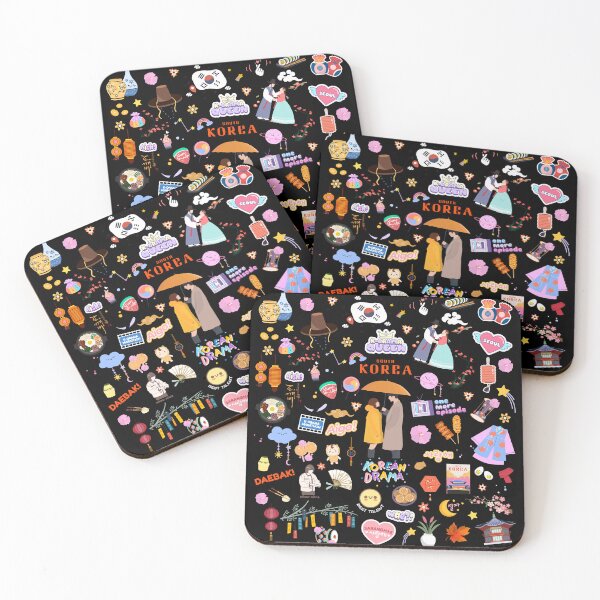 Item preview, K-drama design (black background) designed and sold by nelkrshop.