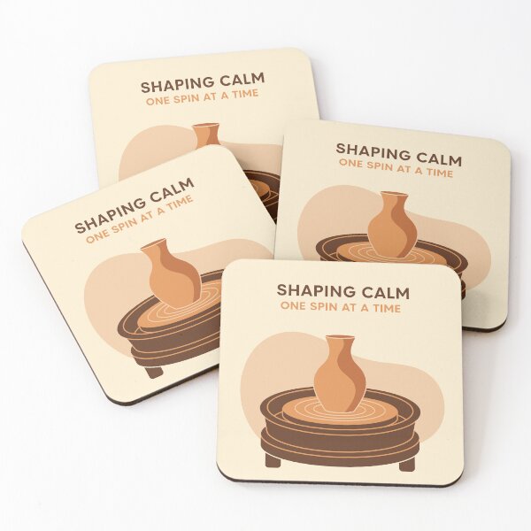 Item preview, Shaping Calm One Spin at a Time - Minimalist Pottery Wheel designed and sold by LockjowArt.