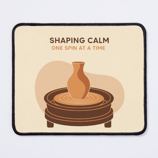 Item preview, Shaping Calm One Spin at a Time - Minimalist Pottery Wheel designed and sold by LockjowArt.
