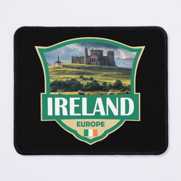 Item preview, Ireland Illustration Retro Badge designed and sold by KrisSidDesigns.