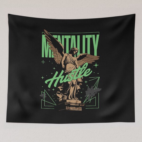 Item preview, Mentality Hustle – Motivational Streetwear Statue Design designed and sold by TipTop GFX.