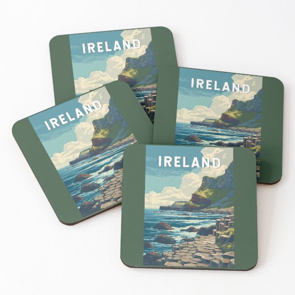 Item preview, Ireland Illustration Travel Art Vintage designed and sold by KrisSidDesigns.