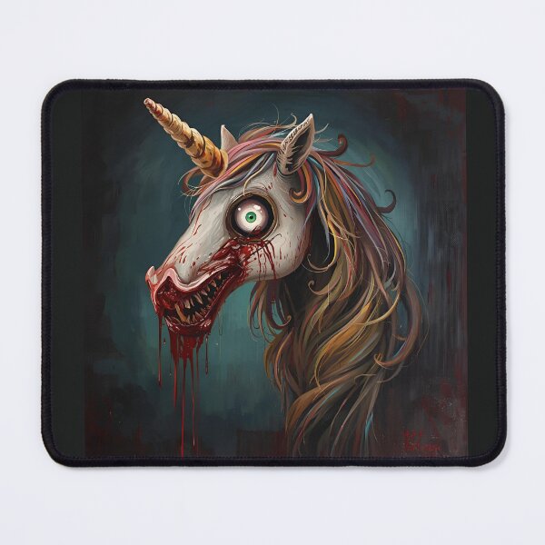 Item preview, Scarry Bloody Unicorn Art designed and sold by DoraPL.