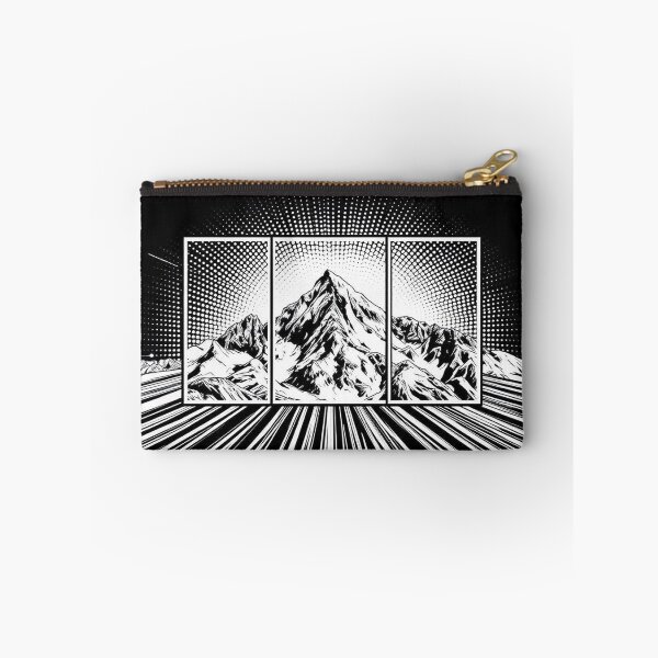 Item preview, Split Frame Mountain – Dynamic Comic Landscape - Pop Art Mountain Landscape Love  designed and sold by Benito Del Ray.
