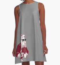 Retro State Maroon | Deal With It A-Line Dress