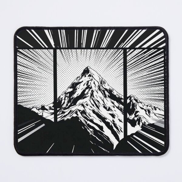 Item preview, Halftone Peak – Comic Style Mountain Poster - Pop Art Mountain Landscape Love designed and sold by Benito Del Ray.