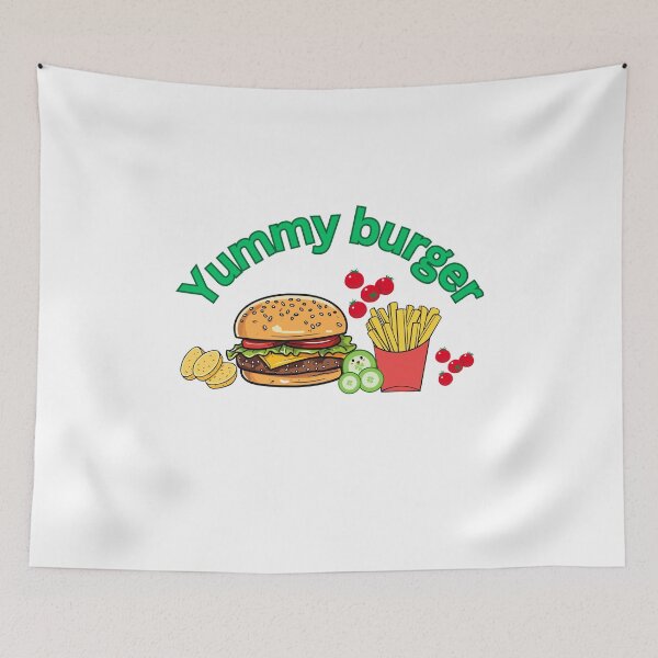 Item preview, Yummy Burger • Hamburguesa Deliciosa • Hambúrguer Delicioso designed and sold by LenaBlueDesigns.