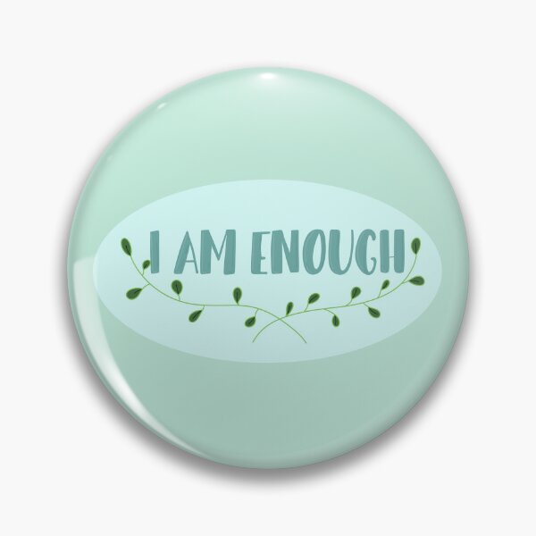 Item preview, I Am Enough - Self Love Affirmation with Green Vines designed and sold by Luckidesigns.
