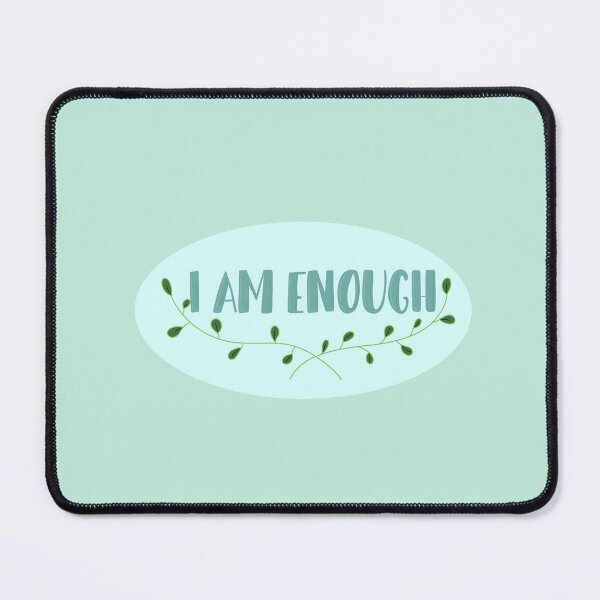 Item preview, I Am Enough - Self Love Affirmation with Green Vines designed and sold by Luckidesigns.