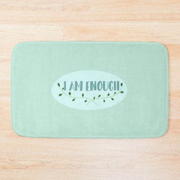Item preview, I Am Enough - Self Love Affirmation with Green Vines designed and sold by Luckidesigns.