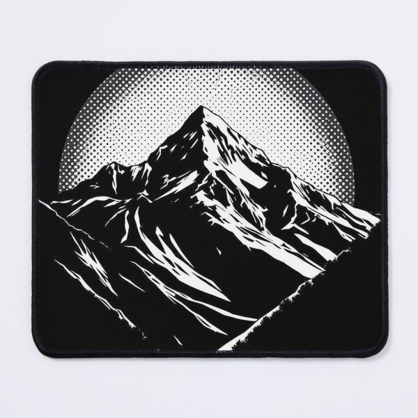 Item preview, Moonlit Summit – Monochrome Comic Landscape - Pop Art Mountain Landscape Love designed and sold by Benito Del Ray.