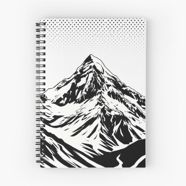 Item preview, Classic Peak – Stippled Monochrome Mountain - Pop Art Mountain Landscape Love  designed and sold by Benito Del Ray.
