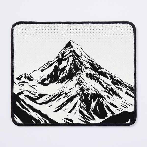Item preview, Classic Peak – Stippled Monochrome Mountain - Pop Art Mountain Landscape Love  designed and sold by Benito Del Ray.