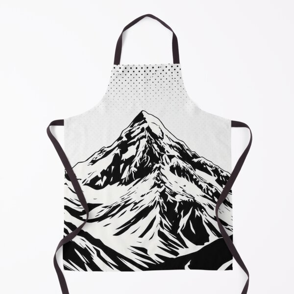 Item preview, Classic Peak – Stippled Monochrome Mountain - Pop Art Mountain Landscape Love designed and sold by Benito Del Ray.