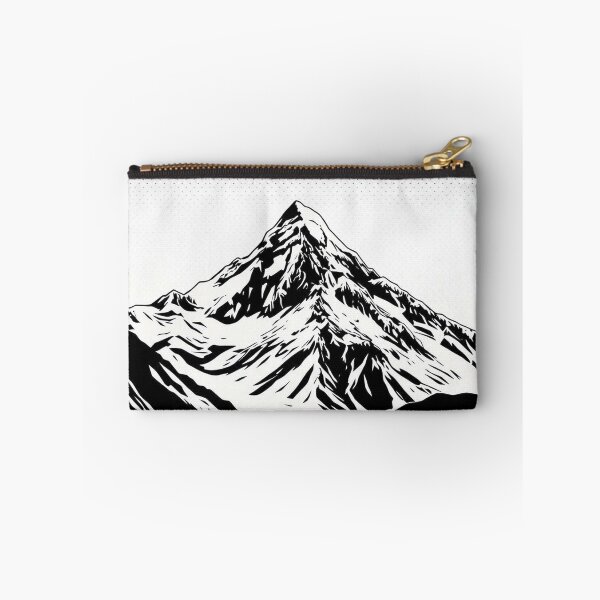 Item preview, Classic Peak – Stippled Monochrome Mountain - Pop Art Mountain Landscape Love  designed and sold by Benito Del Ray.
