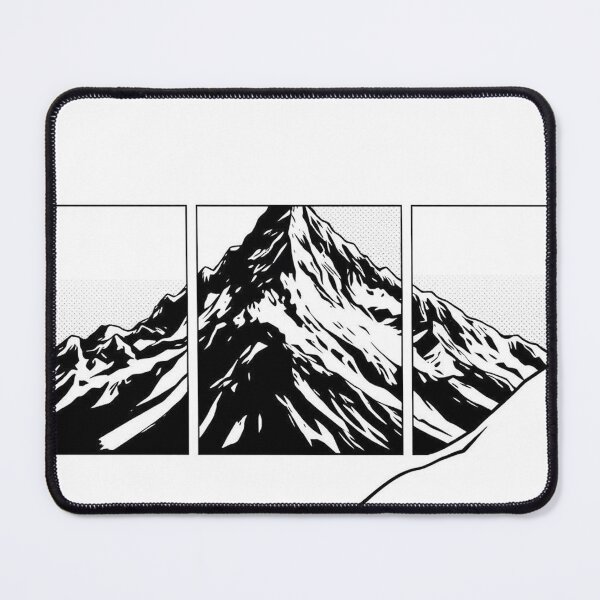 Item preview, Panel Mountain Burst – Graphic Comic Poster - Pop Art Mountain Landscape Love designed and sold by Benito Del Ray.
