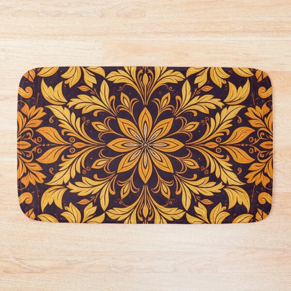 Item preview, Golden Floral Pattern – Elegant and Classic Ornamental Design designed and sold by PixelCraftDSG.