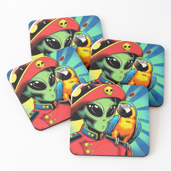 Item preview, Pirate alien and parrot  designed and sold by Dogandesighn.