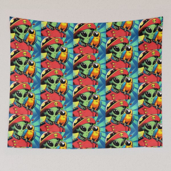 Item preview, Pirate alien and parrot  designed and sold by Dogandesighn.