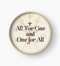 The Three Musketeers Motto Clock