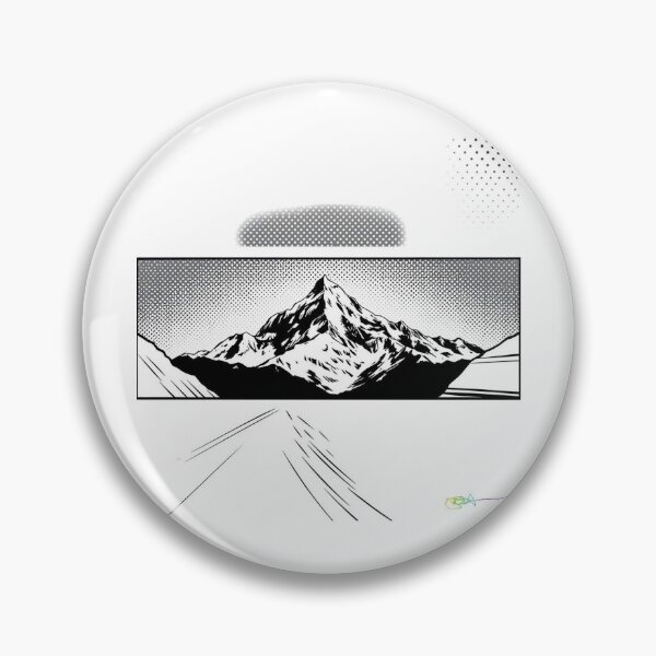 Item preview, Cloud Horizon Mountain – Minimalist Comic Style - Pop Art Mountain Landscape Love  designed and sold by Benito Del Ray.
