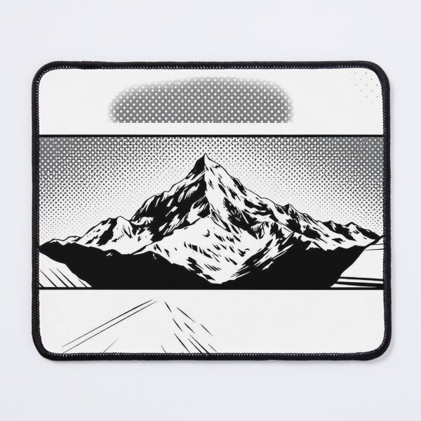 Item preview, Cloud Horizon Mountain – Minimalist Comic Style - Pop Art Mountain Landscape Love designed and sold by Benito Del Ray.
