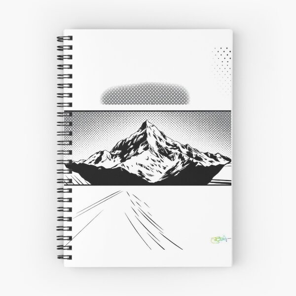 Item preview, Cloud Horizon Mountain – Minimalist Comic Style - Pop Art Mountain Landscape Love  designed and sold by Benito Del Ray.