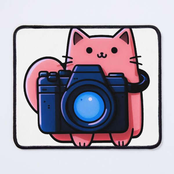 Item preview, Cute Cat with Camera – Kawaii Photographer Kitty Design designed and sold by RovaStix.