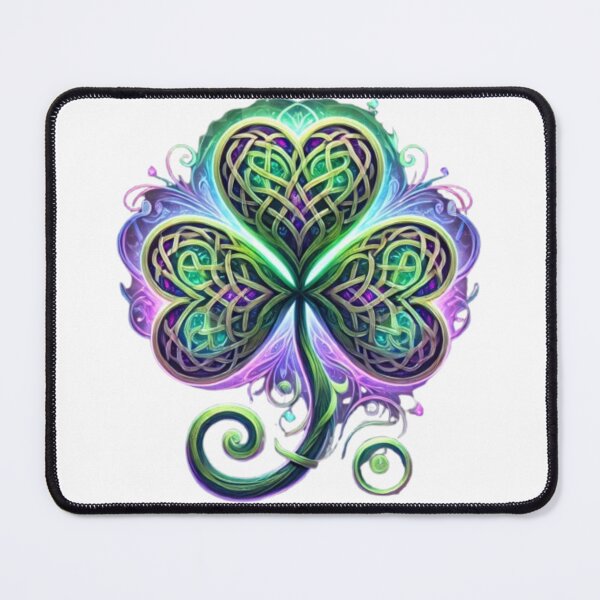Item preview, Celtic Shamrock – Magical Knotwork with Aurora Glow designed and sold by CelticSoulShop.