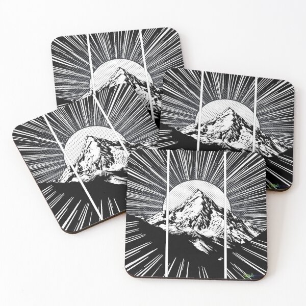 Item preview, Celestial Burst Mountain – Manga Energy Poster - Pop Art Mountain Landscape Love designed and sold by Benito Del Ray.