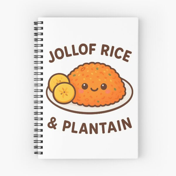 Item preview, Kawaii Jollof Rice & Plantain Sticker – Cute African Food Art, Nigerian Cuisine designed and sold by OsasChild.