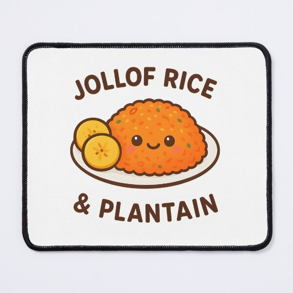 Item preview, Kawaii Jollof Rice & Plantain Sticker – Cute African Food Art, Nigerian Cuisine designed and sold by OsasChild.