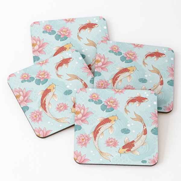 Item preview, Lotus flowers & Japanese Koi fish , luck symbols . designed and sold by Lucky 777.