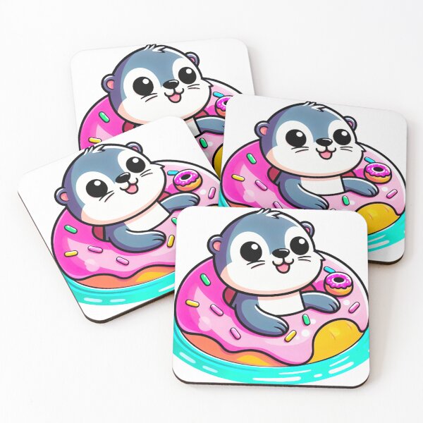 Item preview, Cute Otter in Donut Float – Fun Pool Party Cartoon Design designed and sold by RovaStix.