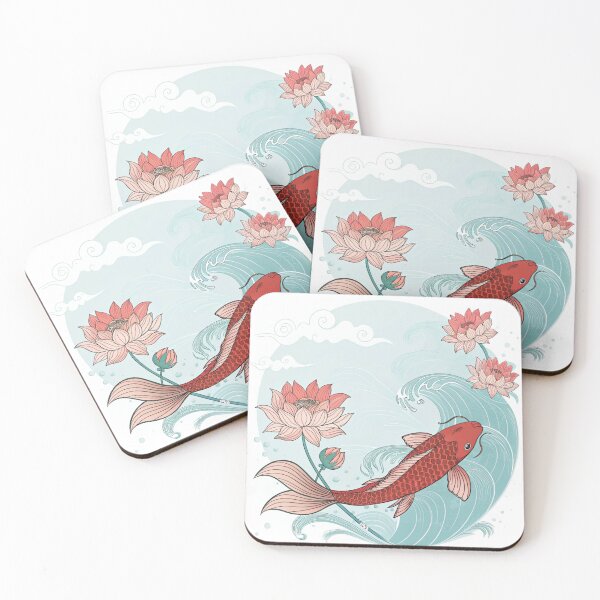 Item preview, Lotus flowers & Japanese Koi fish , luck symbols . designed and sold by Lucky 777.