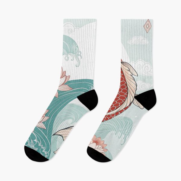 Item preview, Lotus flowers & Japanese Koi fish , luck symbols . designed and sold by Lucky 777.