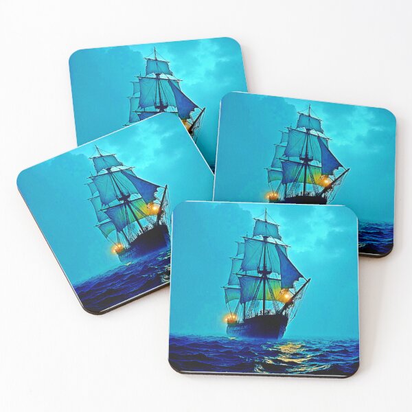 Item preview, Ghostly Tall Ship Sea Voyage Design designed and sold by Health And Fitness Posts e-Store.