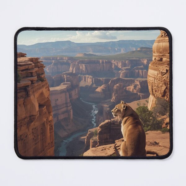 Item preview, Mountain Lion Overlooking a Canyon designed and sold by RisingWolfStudio.