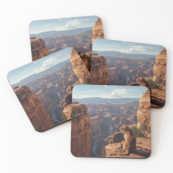 Item preview, Mountain Lion Overlooking a Canyon designed and sold by RisingWolfStudio.
