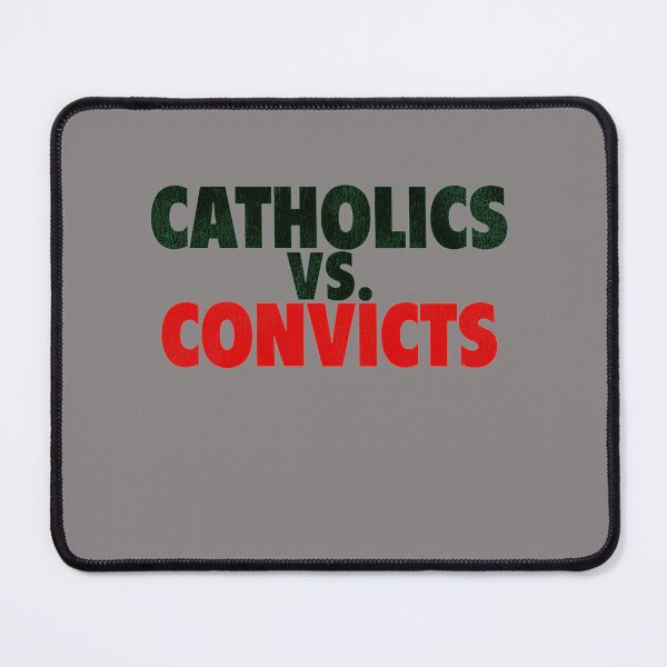 Item preview, CATHOLICS-VS.-CONVICTS-RETRO-1988-FOOTBALL-GAME-T-SHIRT designed and sold by FrankSmitha.