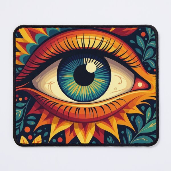 Item preview, Psychedelic Cosmic Eye – Visionary and Mystical Art with Nature and Vibrant Colors designed and sold by PixelCraftDSG.