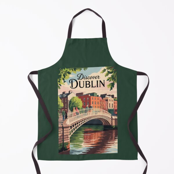 Item preview, Dublin Ireland Illustration Travel Art Vintage designed and sold by KrisSidDesigns.