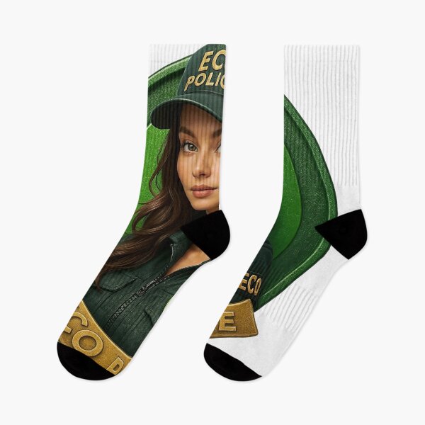 Item preview, Eco Police Uniform Design with Green Leaf Emblem and Gold Banner designed and sold by Creative88Art.
