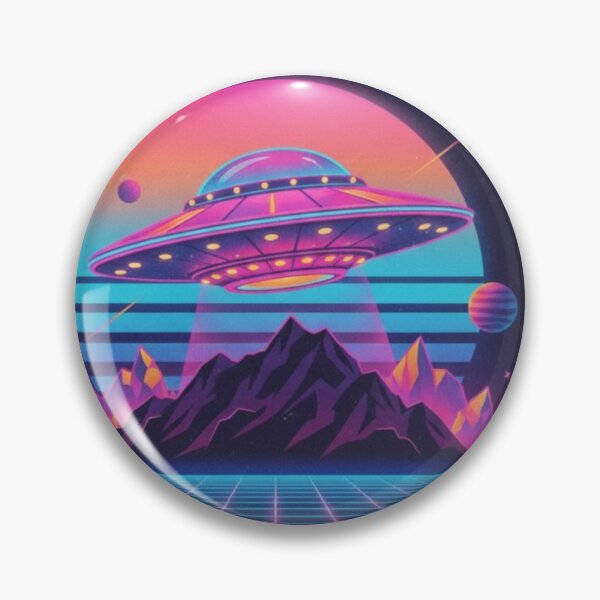 Item preview, Cosmic Drifters Nebula Navigators - Retro Wave UFO  designed and sold by Too Kool Designing .