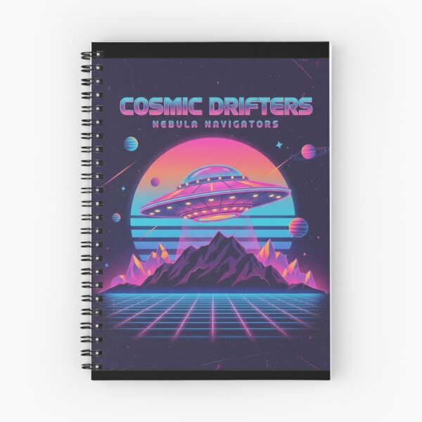 Item preview, Cosmic Drifters Nebula Navigators - Retro Wave UFO  designed and sold by Too Kool Designing .
